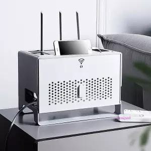 셋탑박스 일체형 정리함 와이파이 멀티탭 숨기기 거치대 공유기klm738