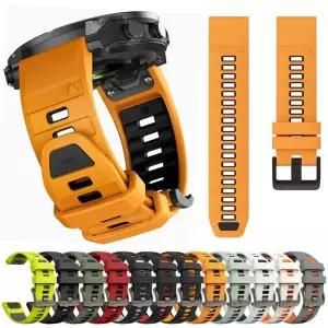 가민 페닉스 8 프로 47mm 51mm E 7 7X/에픽스 프로/6 6X/엔듀로 3용 스포츠 실리콘 스트랩 소프트 팔찌 22/