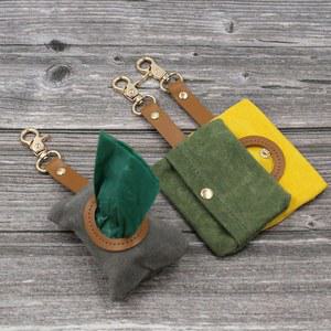 거치대 가죽 캔버스 조절 디펜서 휴대용 도구 여행 쓰레기 미니 봉투 청소 가능한