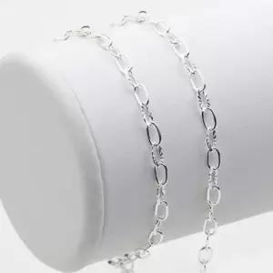 [애슬릿] 925 실버 심플 컷팅 샤일 체인 은 발찌