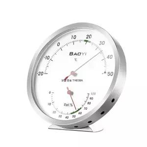 디지털 온습도계 스테인리스 벽걸이 실내 온도 습도 측정기 고정밀 센서 환경 관리