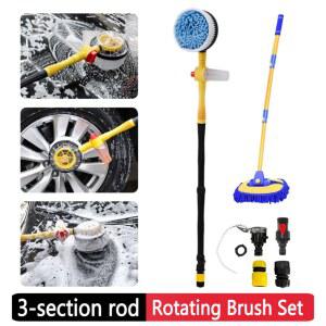 자동차 회전식 세차 브러시 조절 청소 차량 유지 가능한 회전 보수용 셔닐 손잡이 스프레이