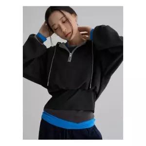 에잇세컨즈 레이어드 후드 후리스 반집업 애쉬 (356141SMA4) 1128604