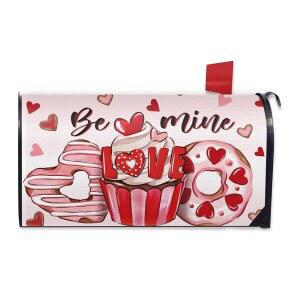 FBCOO 발렌타인 데이 디저트 야외 45 7CM 20 박스 52 1CM 마당 웨딩 도넛 장식 기념일 러브 핑크 레터 사이즈 포스트 18인치 하트 정원 레드 우편함 커버 컵케이크 자석 표준