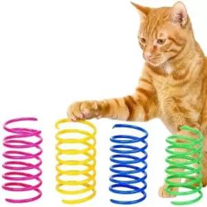 활동적인 놀이를 장려하는 실내 고양이용 고양이 코일 스프링 장난감 시간을 죽이고 을 유지하는 슬링키
