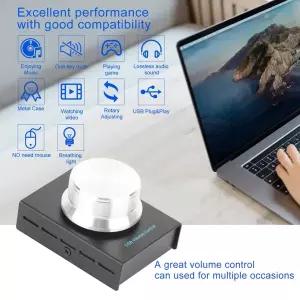 PC 볼륨 조절 장치 USB 볼륨 조절 손잡이 PC 컴퓨터 스피커 오디오용 원키 음소거 멀티미디어 조절기