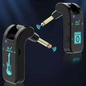 충전식 송수신기 어쿠스틱 기타 사일런트 연습용 와이어리스 오디오 채널 연결