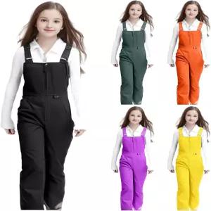 틴 걸스 스노우 비브 겨울 보온 방수 오버롤 따뜻한 스키 팬츠 조절 가능한 야외 스노보드 바지