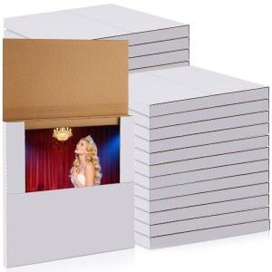 TINLADE 50팩 비닐 레코드 이동 앨범 판지 깊이 포장 우편물 우편함 LP 5CM 12 화이트 가방 보관용 1인치 배송 상자 31 접이식 멀티