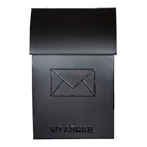 38 24 10 2CM 15 ADMAIL 벽걸이 없음 우편함 신문 홀더 필요 4인치 블랙 방수 밀라노 문용