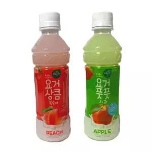 웅진 요거상큼 복숭아 340mlx6펫+사과 340mlx6펫.