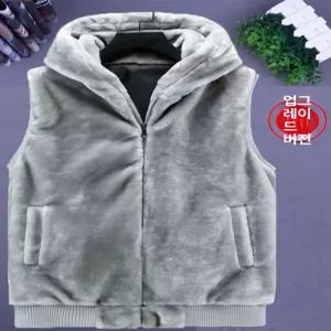 남성 겨울 인조밍크 퍼 베스트 커플용 페이크퍼 조끼