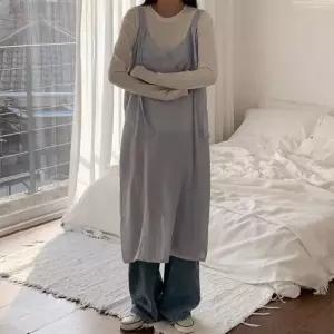 [신상오픈런]쉬폰뷔스티에 살랑 브이넥 에이라인 레이어드룩 롱원피스 (29252220)