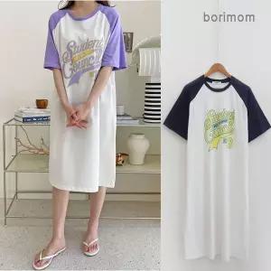 [보리보리/보리맘]나그랑 여름 수유 원피스 반팔 수유복 ID643