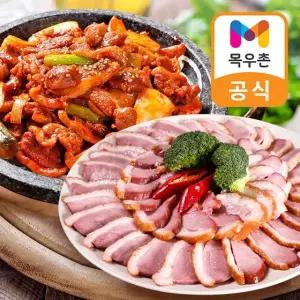 [목우촌]허브갈릭 훈제오리 슬라이스 210g 4팩(소스 2봉) + 오리주물럭 250g*2팩