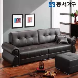 [동서가구]모던J4 ROZ 4인용 소파+스툴 DF621523