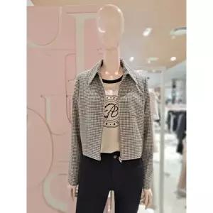 [롯데백화점]SOUP 집업 체크 크랍 자켓 SZ9JK84