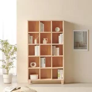 마르디 오픈형 삼나무 원목 1000 5단 책장 DF925474