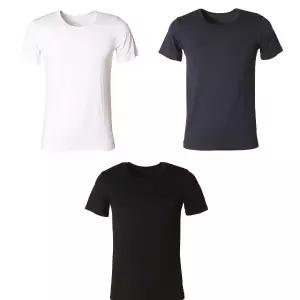 [롯데백화점]비비안 천연 리오셀 베이직 남성 반팔런닝 3종세트 RU1243TSET