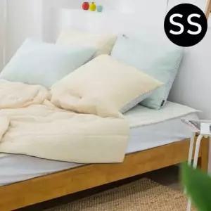 해피니 파르페 리플 순면 여름 이불 패드세트 슈퍼싱글 SS 패드 크림.이불 레몬