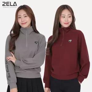 [이지바이]투엘라 여성 윈터라떼 겨울 따뜻한 고밀도기모 하이넥 집업 티셔츠(W6WT22)