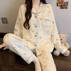 [비와이플러스] 도톰 누빔원단 겨울 수면 파자마 상하세트 2컬러