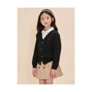 빈폴 BEANPOLE 키즈 [Essential] 울 플레인형 자카드 베이직 카디건 블랙 (BI485AUE25) BI485AUE25 227251