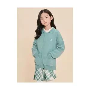 빈폴 BEANPOLE 키즈 셔틀랜드 울 혼방 칼라 집업 카디건 그린 (BI495AU01M) BI495AU01M 227318