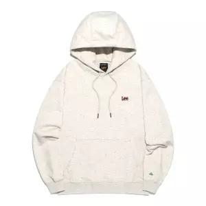 리 LEE 스몰 트위치 로고 후드 티셔츠 오트밀 LE2503HD02OT 121093