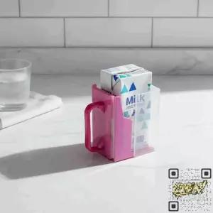 어린이집 우유팩 홀더 휴대용 접이식 음료수 손잡이 주스팩