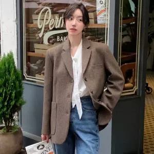 논로컬 9차 리오더 England Wool Classic Jacket - Brown 2261156 409150