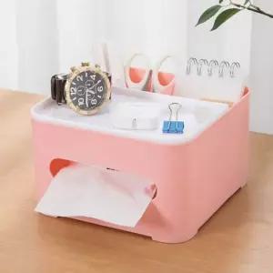 [셀러에이드]티슈 케이스 정리함 박스 거실 사무용테이블오거나이저