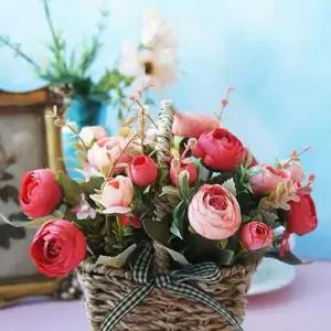 [콩심팥심]조화 바구니 예쁜 인테리어 소품