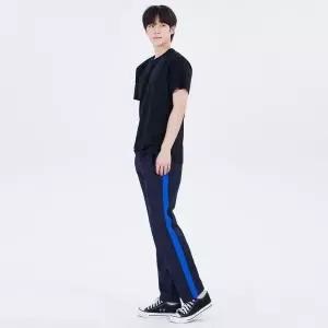 [셀러에이드]국내생산 굵은 한줄 네이비 블루라인 츄리닝 체육복 학교 바지