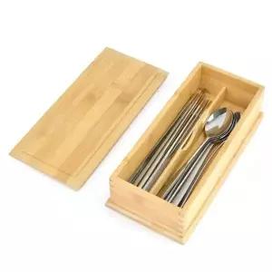 식당 RS75CB15 업소용 대나무 수저함 고급형 수저통 수저케이스