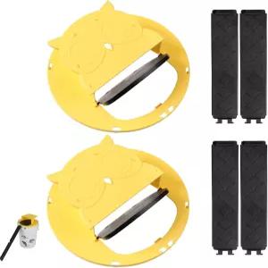 자동 리셋 뚜껑이 있는 마우스 트랩 버킷 5갤런 호환 인간용 설치류 제어용 쥐 뚜껑-2팩