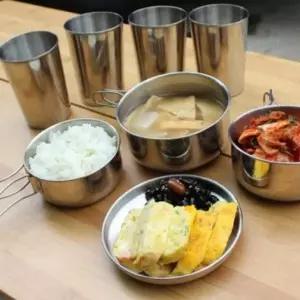 ( )폴딩 스텐 캠핑 식기 8종세트 백패킹 등산 그릇 코펠