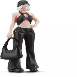 kivcmds 1/64 미니어처 피규어 트레인 빌딩 플라스틱 3D 캐릭터 모델 페인팅 (화이트 헤어 트렌디 걸 -