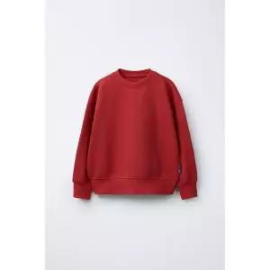 국내배송 ZARA 자라 주니어 키즈 베이직 텍스트 및 라벨 스웨트셔츠 레드 0088679600 1851973