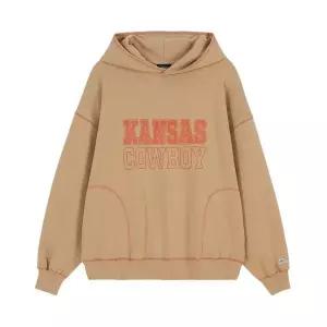 리 LEE탑스티치 캔자스 타이포 후드티셔츠 카멜 LE2203HD56CE 310169