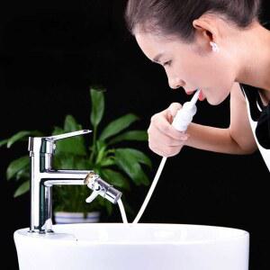 직수형구강 관리픽 수도직결식 구강 방지 케어 수도연결 물칫솔 블랙