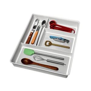 메이드스마트 클래식 4칸 서랍 정리함 가젯 트레이 서랍용 플라스틱 다용도 보관함 흰색