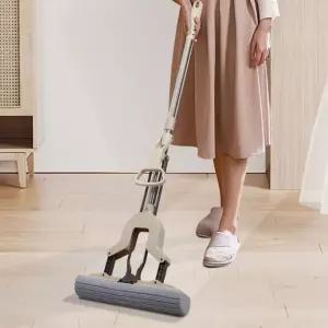 원클릭 핸즈프리 워터블럭 밀대 바닥 물걸레 극세사밀대 물청소기 거실밀대 바닥청소 대걸레 청소용품