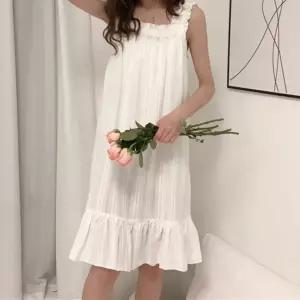 원피스 순면 프릴 홈웨어 잠옷 나시