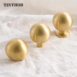 Tinyhob 라운드 볼 드레서 손잡이, 서랍 당김 캐비닛 및 골드 가구 옷장