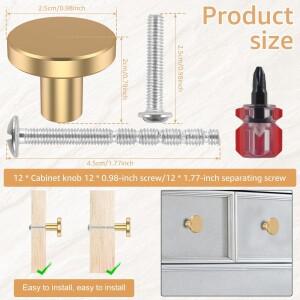 12Pcs 황동 가구 핸들 세트 디자인 찬장 도어 캐비닛 손잡이 드레서 싱글 센터 라운드 순수 구리