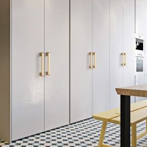 간단한 스타일 매트 골드 캐비닛 핸들 단단한 알루미늄 합금 주방 찬장은 서랍 손잡이를 당깁니다 가구 하