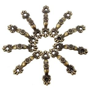 10 개 보석 상자 핸들 골동품 청동 옷장 문 아연 합금 서랍 장식