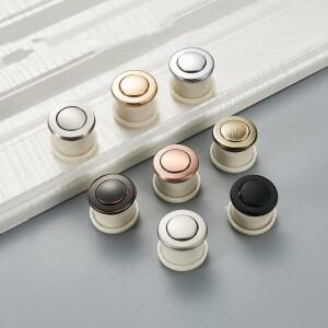 숨겨진 오목한 문 손잡이 캐비닛 옷장 당기기, 실용적인 원형 서랍 가구 하드웨어, 1PC