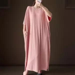 [신상오픈런]여성 빅사이즈 여름 원피스 플리츠 롱드레스 홈웨어 (36847901)